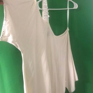 White sweater off the shoulder